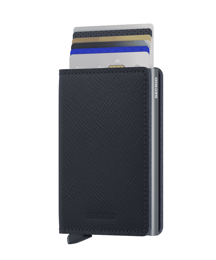 Slim Wallet Saffiano Navy - immagine 2