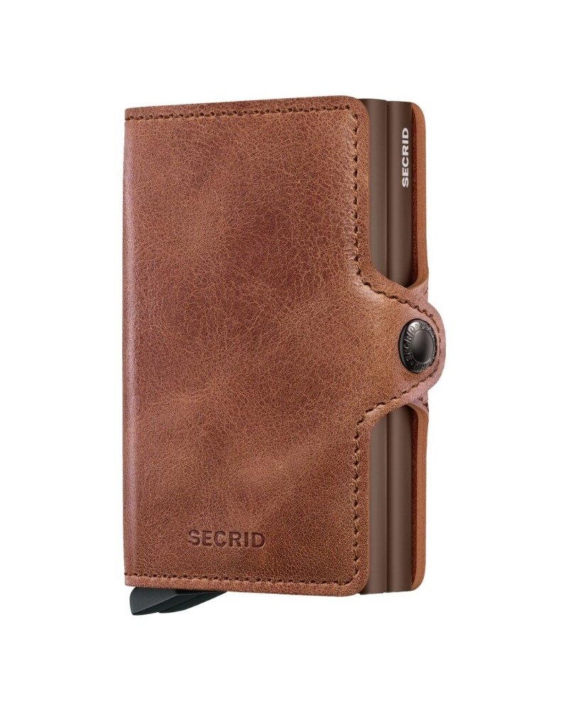 Twin Wallet Vintage Cognac