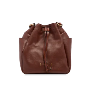Borsa secchiello in pelle